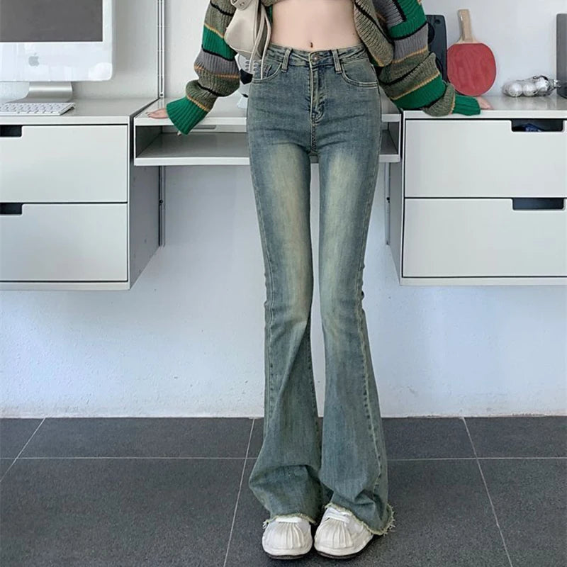 Warm Chic Outfits DressBetty - 2024 High Waist Street Denim Trousers