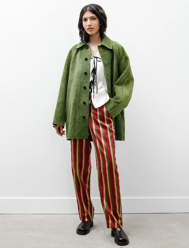 Cozy Essentials Suede Car Coat Aloe