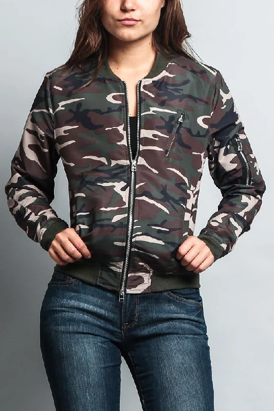 Cozy Chic Trends Women's Lightweight Bomber Jacket