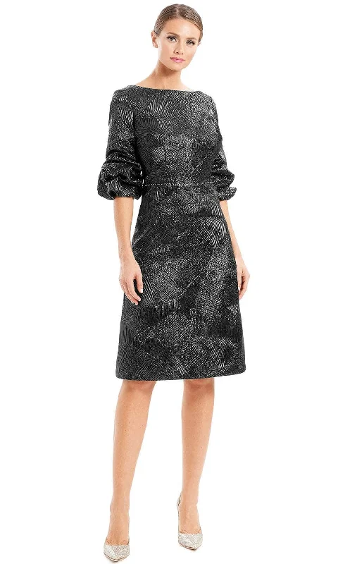 Elegant Fit Alexander by Daymor 1654 - Ruffled Quarter Sleeve Formal Dress