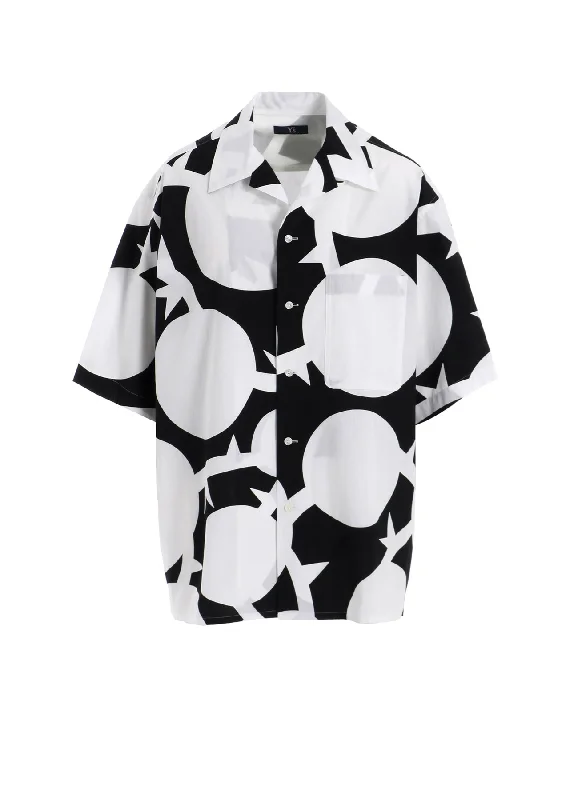 Soft Layers SPIKY POKA DOTS OPEN COLLAR SHIRT