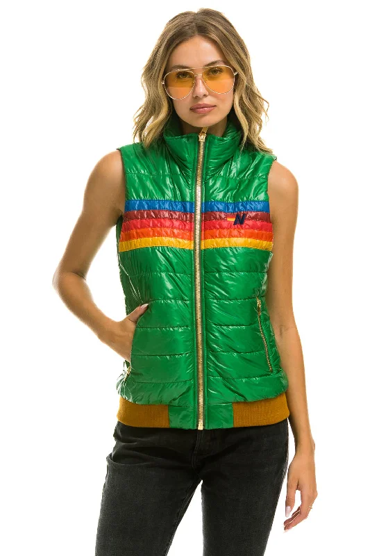 Soft Casuals WOMEN'S 5 STRIPE VEST - GLOSSY AMAZON