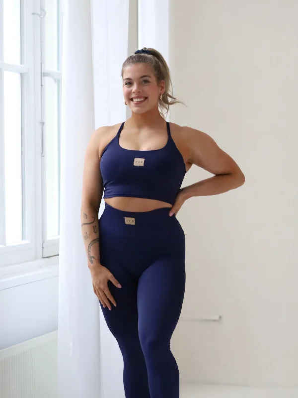Stylish Jackets Core Crop Tank in Navy