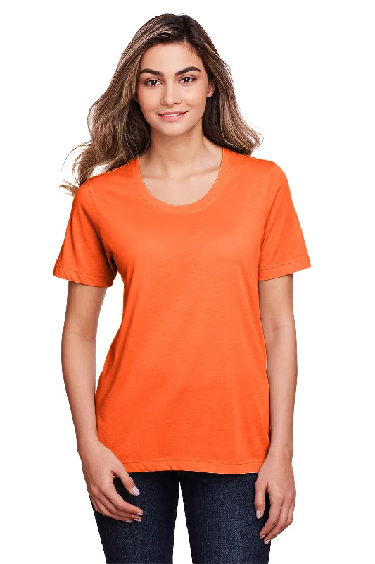 Soft Comfort Core 365 Womens Fusion ChromaSoft Performance Moisture Wicking Short Sleeve Scoop Neck T-Shirt - Campus Orange