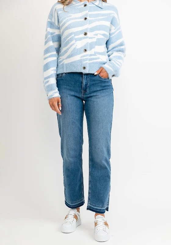 Light Layers Pulz Emma High Waist Straight Jeans, Medium Blue