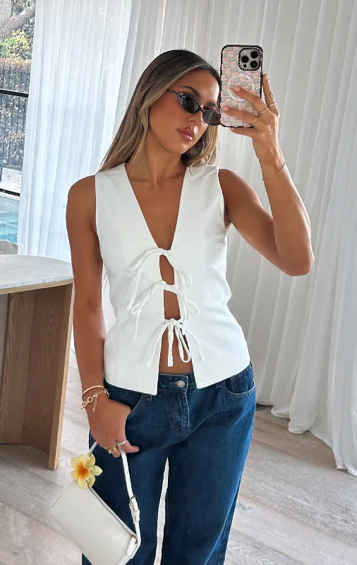 Cozy Lifestyle Bits Of You Top White