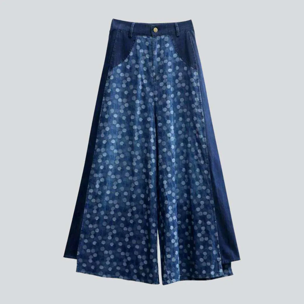 Versatile Outfits Layered high-waist jean pants
 for ladies