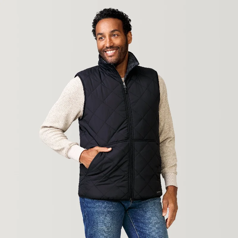 Comfy Chic Wear Men's Atlas Quilted Reversible Sherpa Vest