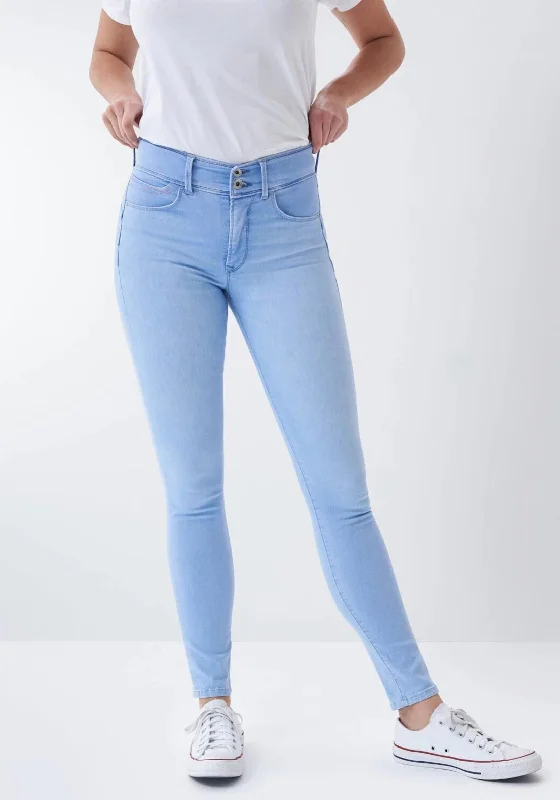 Easy Wear Chic Salsa Push In Secret Skinny Jeans, Light Blue Wash