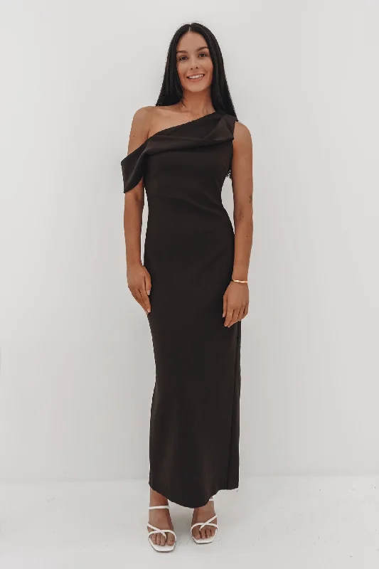 Relaxed Tops Nisha Maxi Dress Chocolate