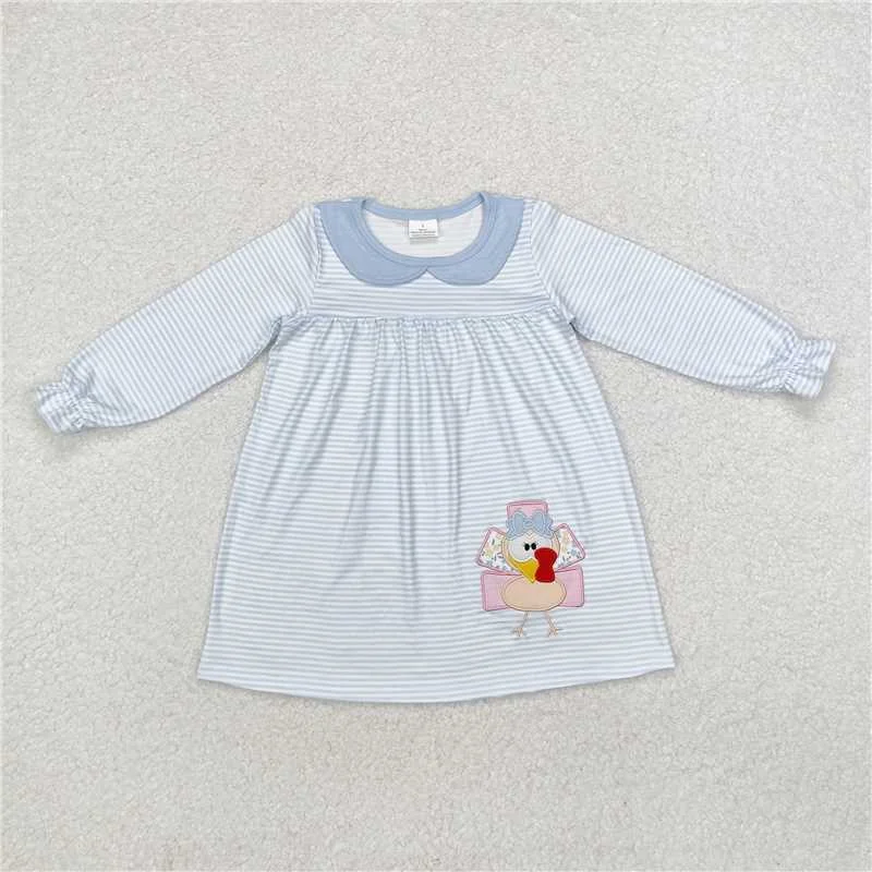 Simple Looks GLD0603 Sibling Girls Thanskgiving Turkey Dresses Boutique Outfits Clothes Sets