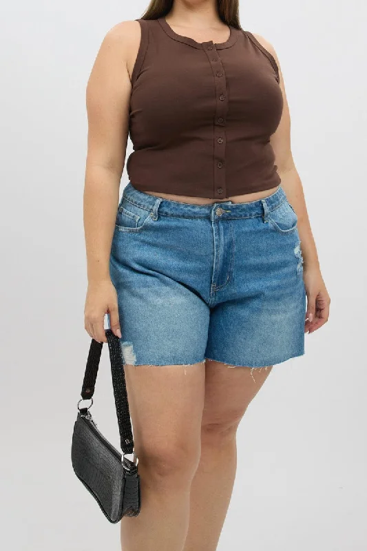 Effortless Outfits Denim Relaxed Denim Shorts