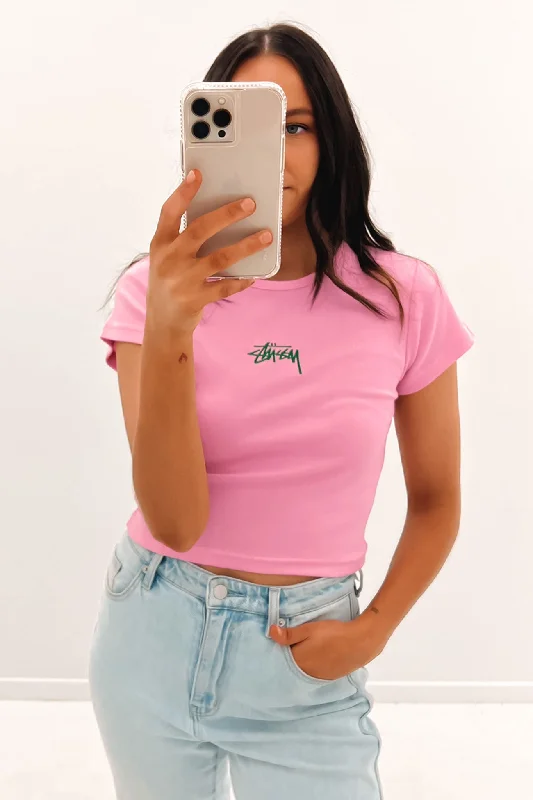 Simple Chic Graffiti Rib Tee Candy Pink