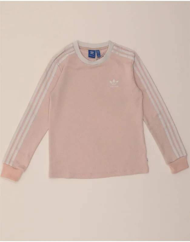 Everyday Outfits ADIDAS Womens Top Long Sleeve UK 8 Small Pink Polyester