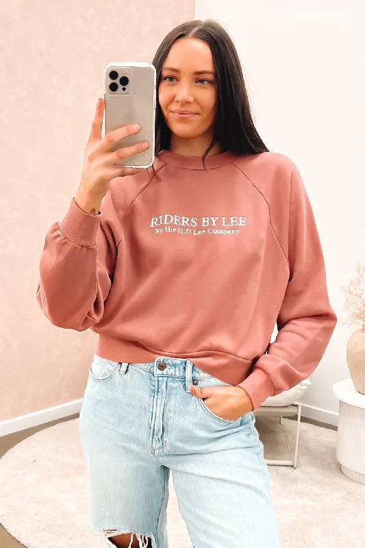 Fashionable Comfort Raglan Slouch Sweat Vintage Rose