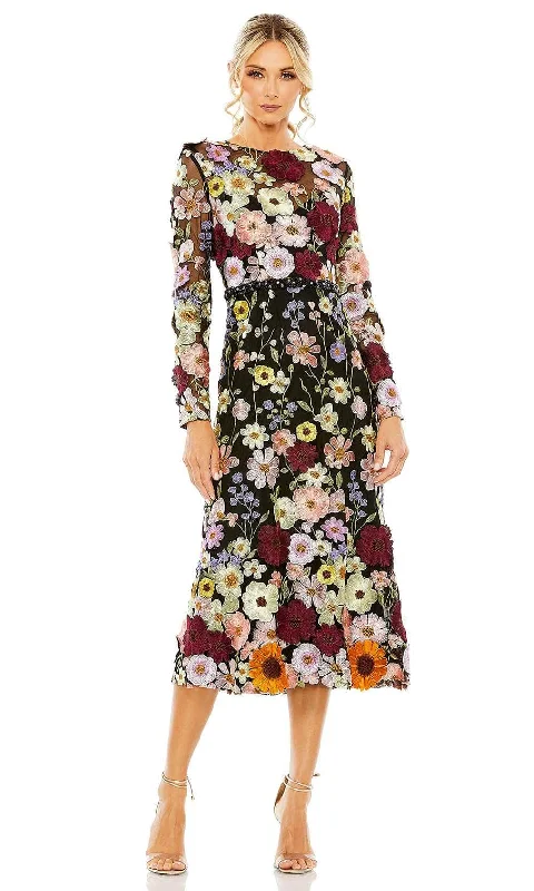 Elegant Casuals Mac Duggal 68462 - Floral Lace Illusion Jewel Formal Dress