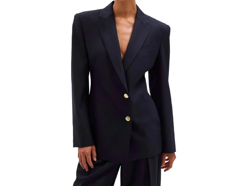 Cozy Fashions Kylar Jacket In Navy