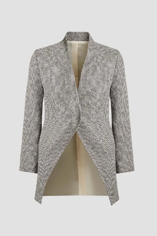 Elegant Casuals Whose Coat Baby Alpaca Color Grey