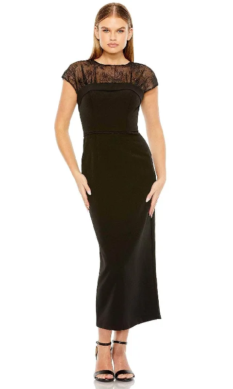 Cozy Outerwear Ieena Duggal 49799 - Lace Illusion Jewel Formal Dress