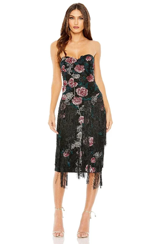 Relaxed Chic Mac Duggal 20577 - Floral Embroidered Cocktail Dress