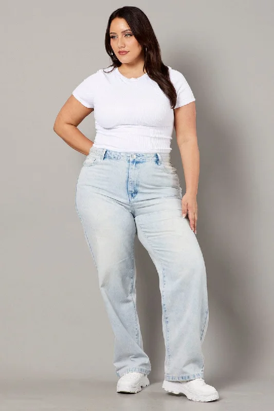 Cozy Essentials Denim Mom Jeans High Rise Acid Wash