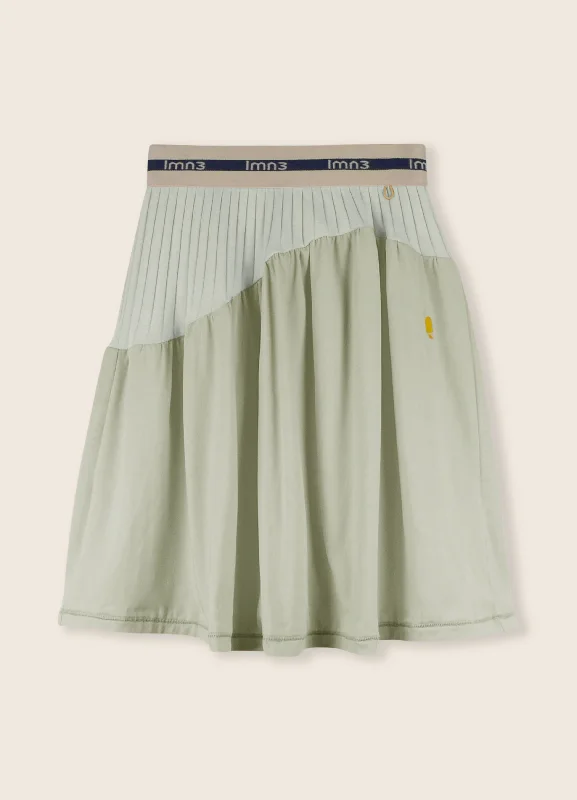 Fashion Comfort 3LS25_3040-COMBINED RIB SKIRT-Fog Green