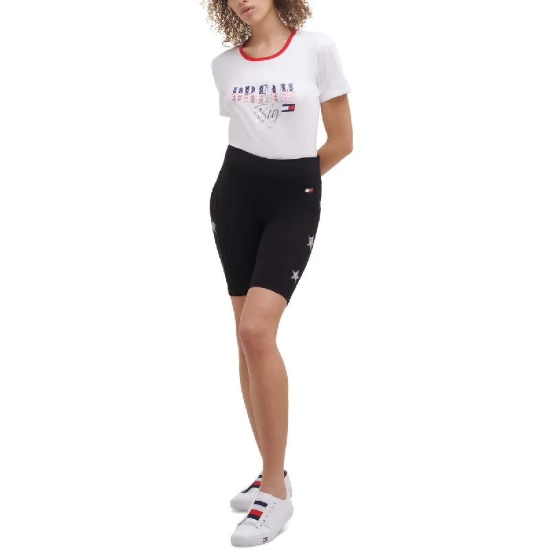 Soft Feel Womens Printed Fitness Bike Short