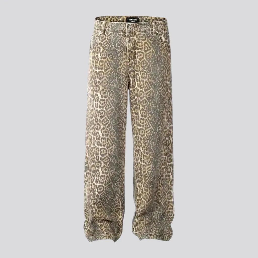 Warm Wear Baggy yellow jeans
 for women