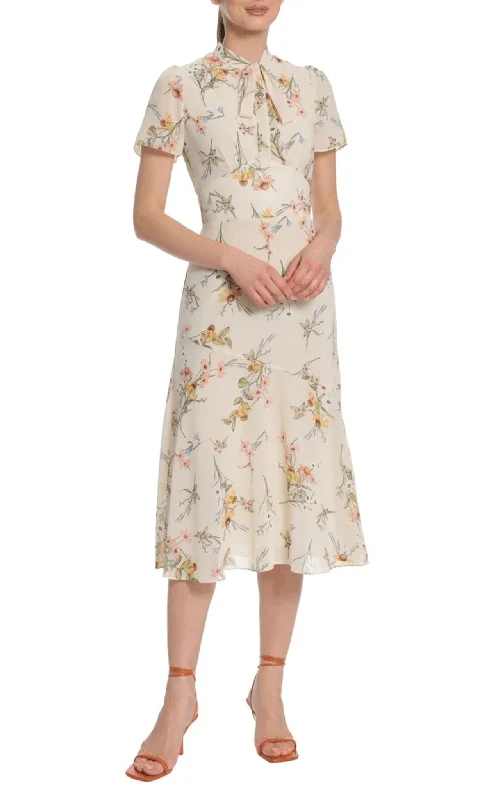 Cozy Essentials Wear Maggy London G5164M - Printed A-line Modest Dress