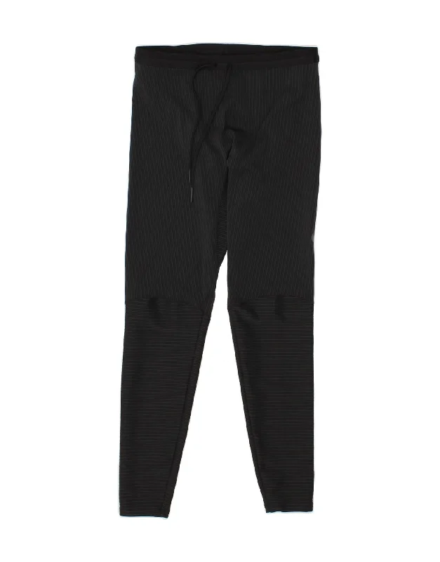 Trendy Comfort Wear NIKE Womens Tracksuit Trousers UK 8 Small  Black Pinstripe