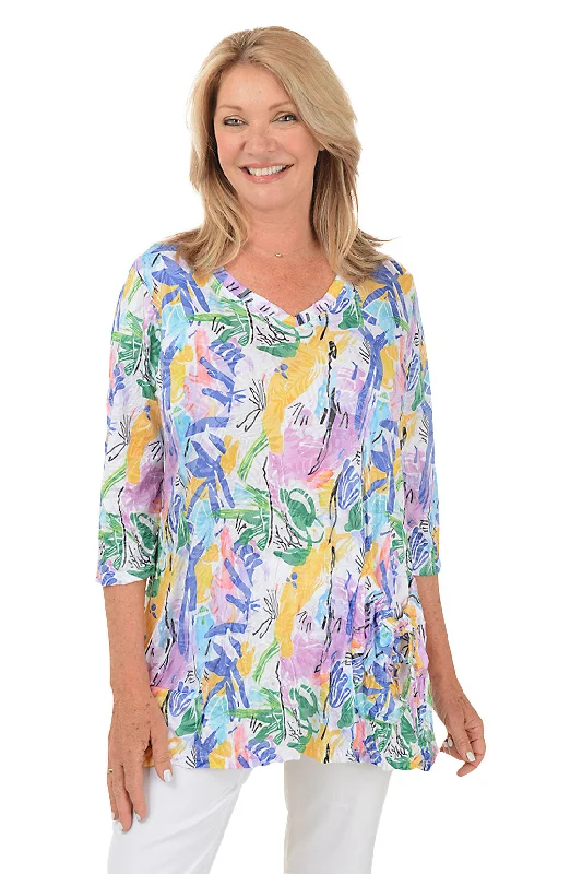 Easy-to-Wear Mardi Gras Crinkle Pocket Tunic