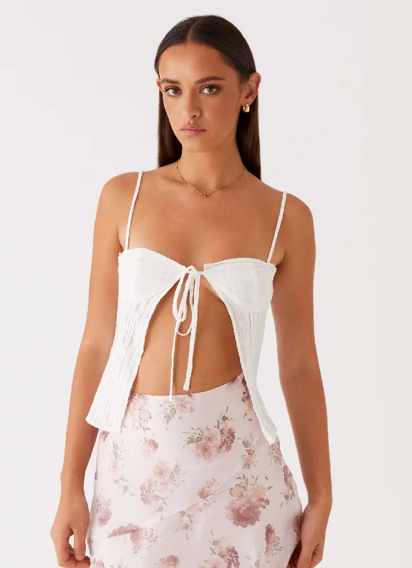Modern Chic Feed The Fire Top - White