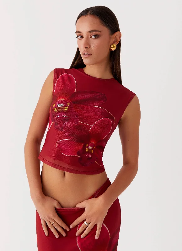 Cozy Street Style Waiting for Dawn Mesh Top - Rosa