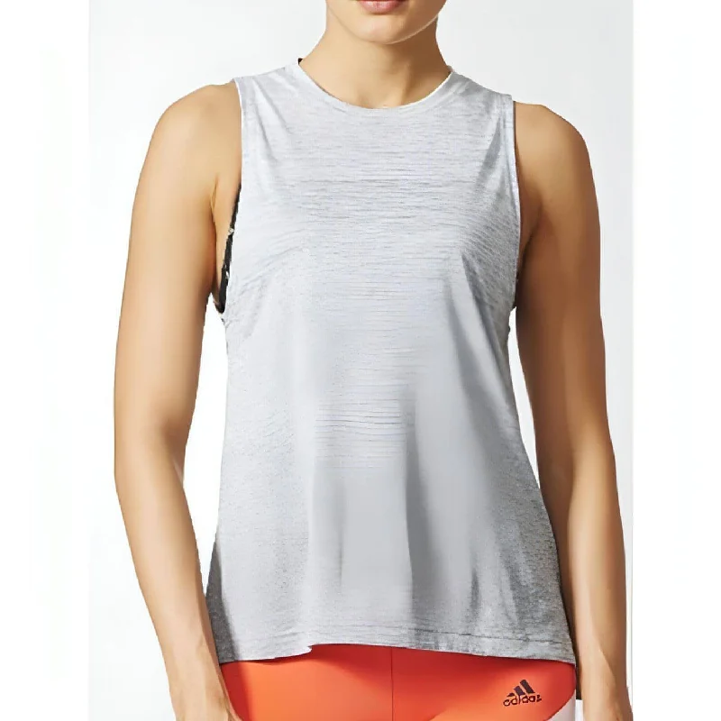 Easy Chic Wear adidas Boxtank Melange Womens Vest Tank Top - White