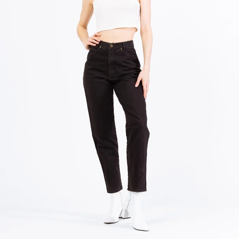 Versatile Comfort Wear Vintage 90s Black Denim Classic Fit Mom Jeans - Small, 27" Waist