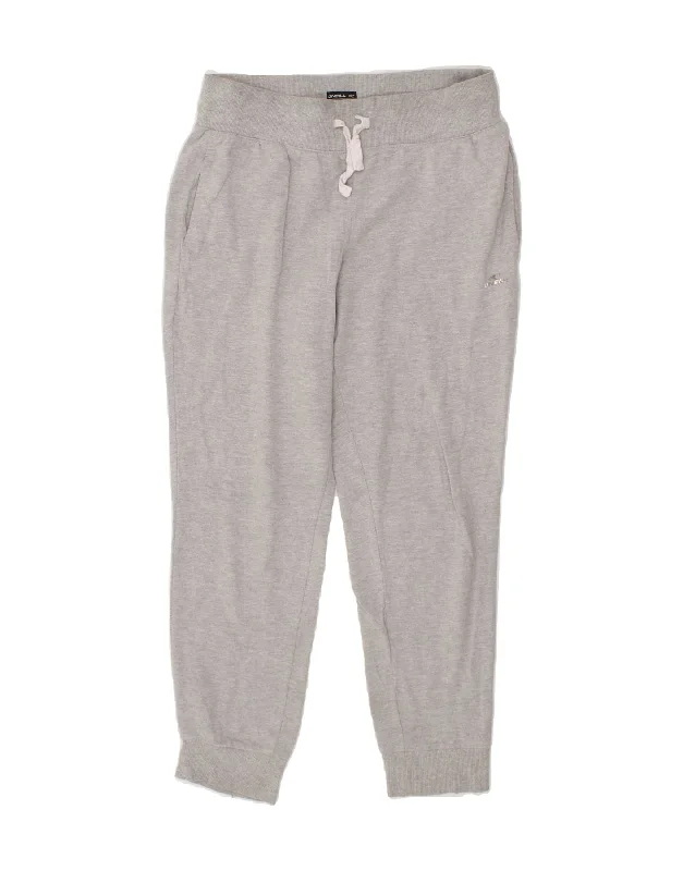 Layered Style O'NEILL Womens Tracksuit Trousers Joggers UK 14 Medium Grey Cotton