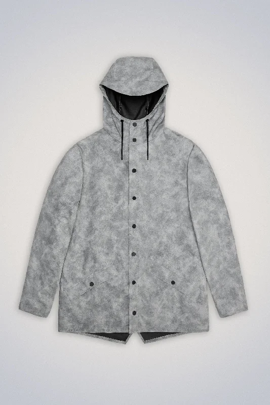 Stylish Casuals Distressed Grey Rain Jacket