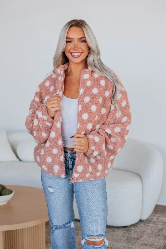 Cozy Lounge Wear Kala Sherpa Jacket - Mauve