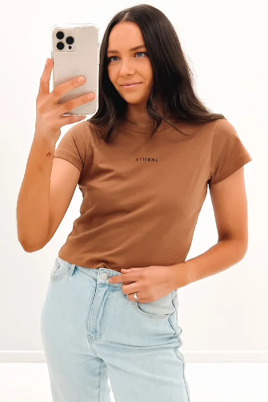 Fashion Comfort Minimal Thrills Mini Tee Bronze