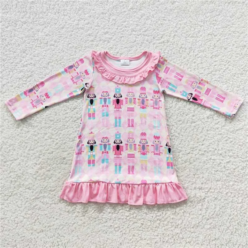 Comfy Dress GLD0301 Baby Girls Christmas Long Sleeve Soldier Dresses
