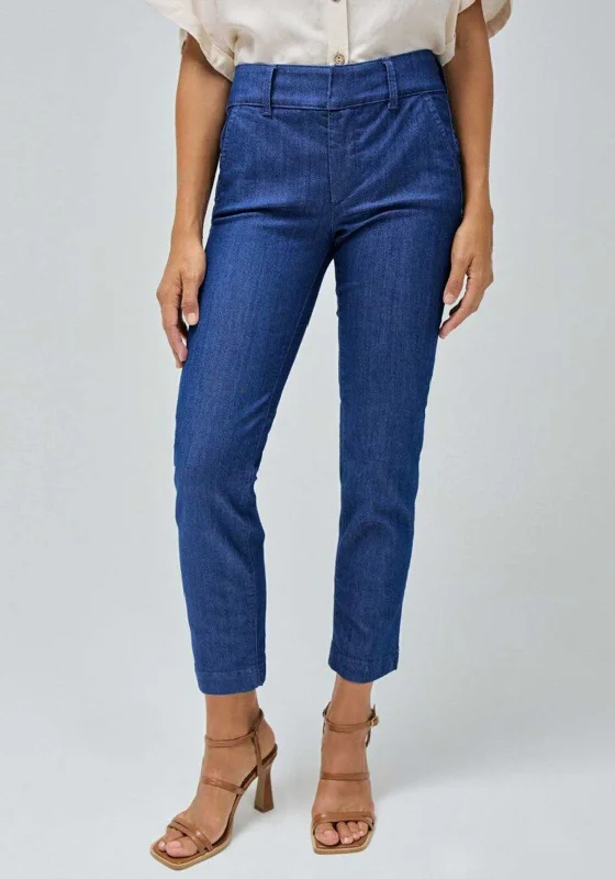 Casual Chic Outfits Salsa Secret Cropped Slim Leg Jeans, Blue