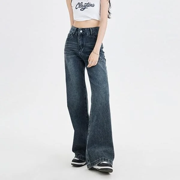 Cozy Lounge Wear High Waist Vintage Baggy Jeans