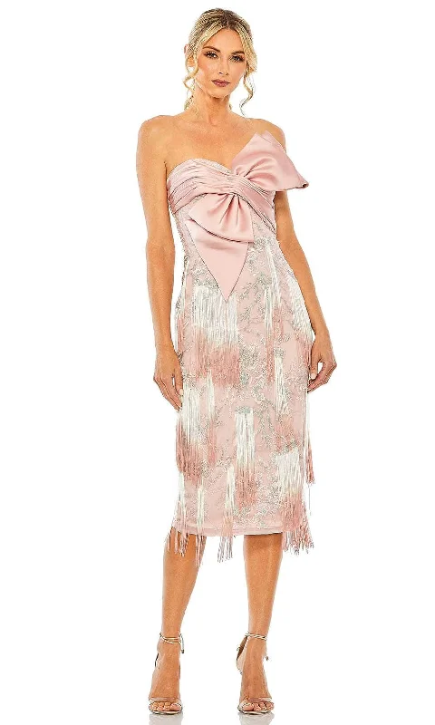 Cozy Fashion Trends Mac Duggal 20593 - Strapless Ombre Fringed Dress