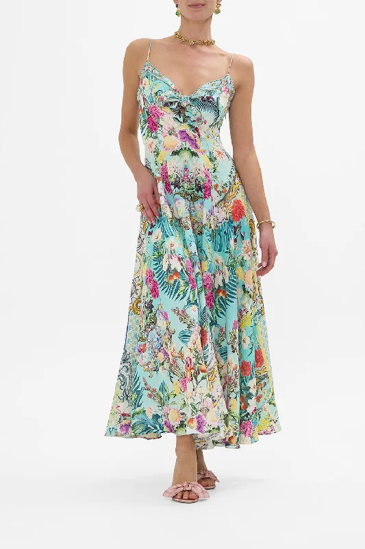 Relaxed Looks LONG DRESS WITH TIE FRONT GARDENS OF QUELUZ