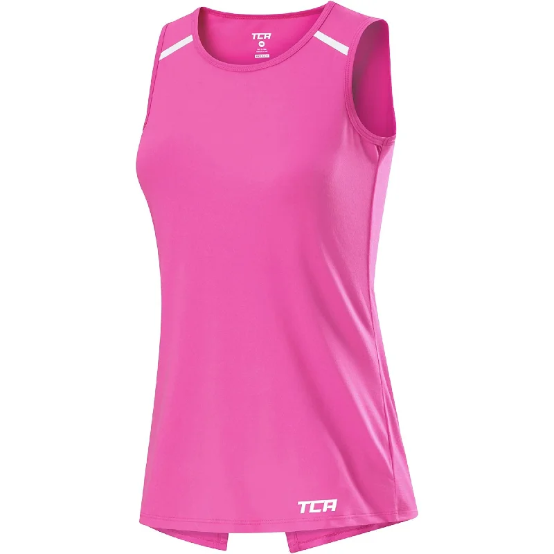Cozy Knits TCA Crossback Cooling Womens Training Vest Tank Top - Pink