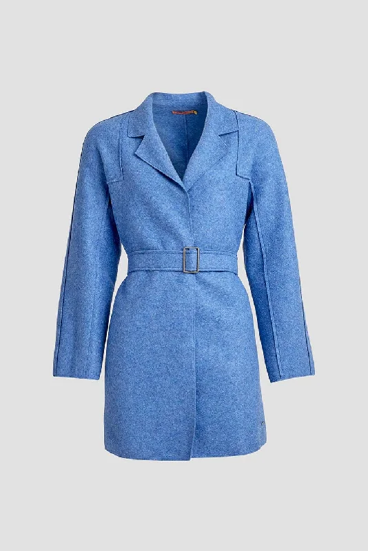 Relaxed Looks Waylan Coat Alpaca Color Blue