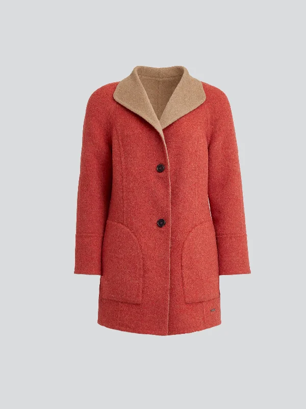Effortless Looks Yuriel Coat Baby Alpaca Color Orange
