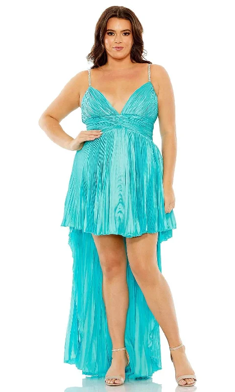 Casual Ease Mac Duggal 77007 - High Low Pleated Formal Dress