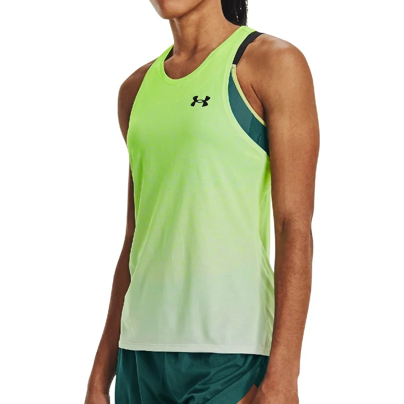 Elegant Fit Under Armour Rush Cicada Womens Running Vest Tank Top - Green