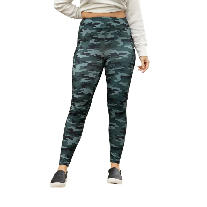 Comfortable Jeans Leggings With Pockets In Camo
